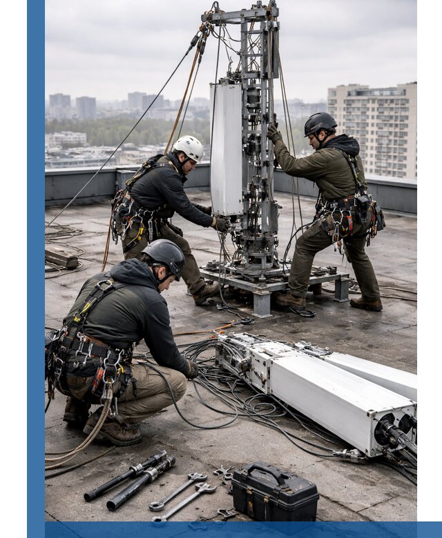 Демонтаж антенн на крыше зданий в Воронеже с гарантией