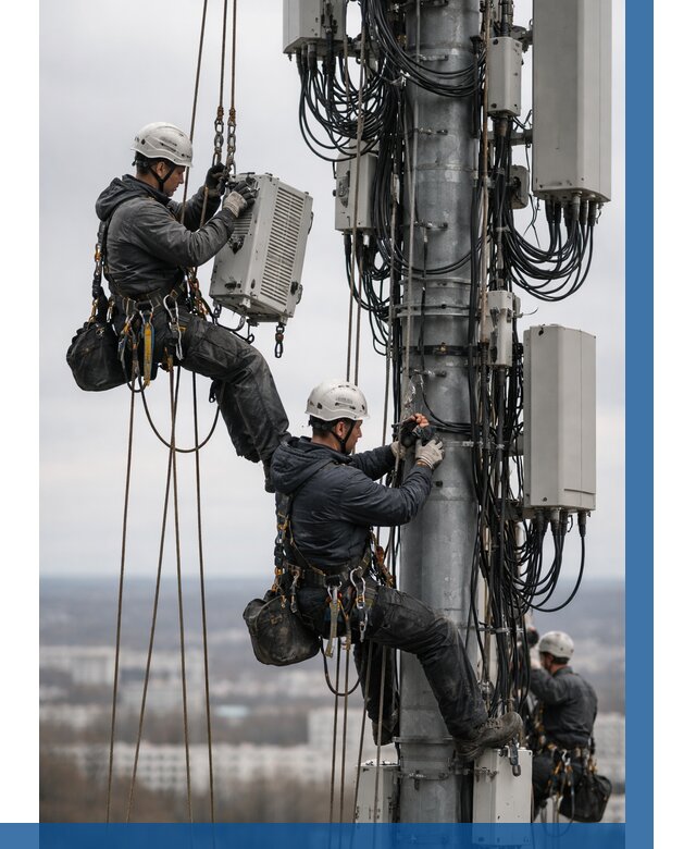 Монтаж оборудования связи на мачте в Воронеже от 8056 р. | ВЫСОТНИК-Врн
