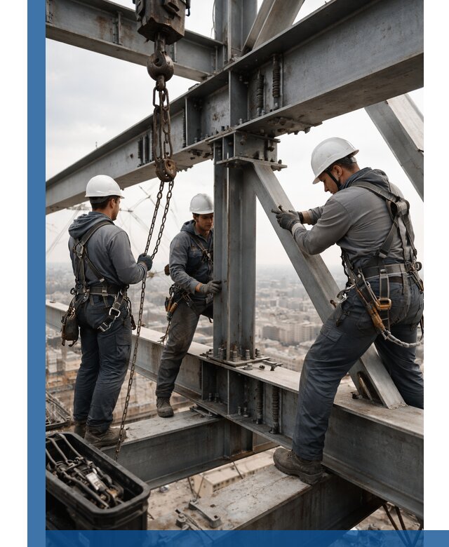 Профессиональный монтаж металлоконструкций на высоте в Воронеже