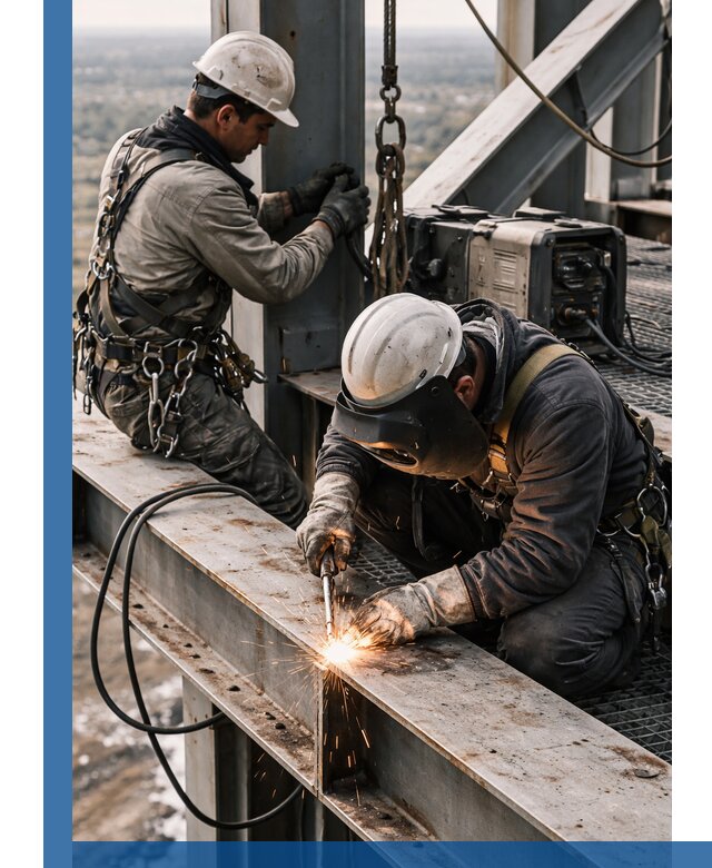 Высотные сварочные работы в Воронеже для промышленных объектов