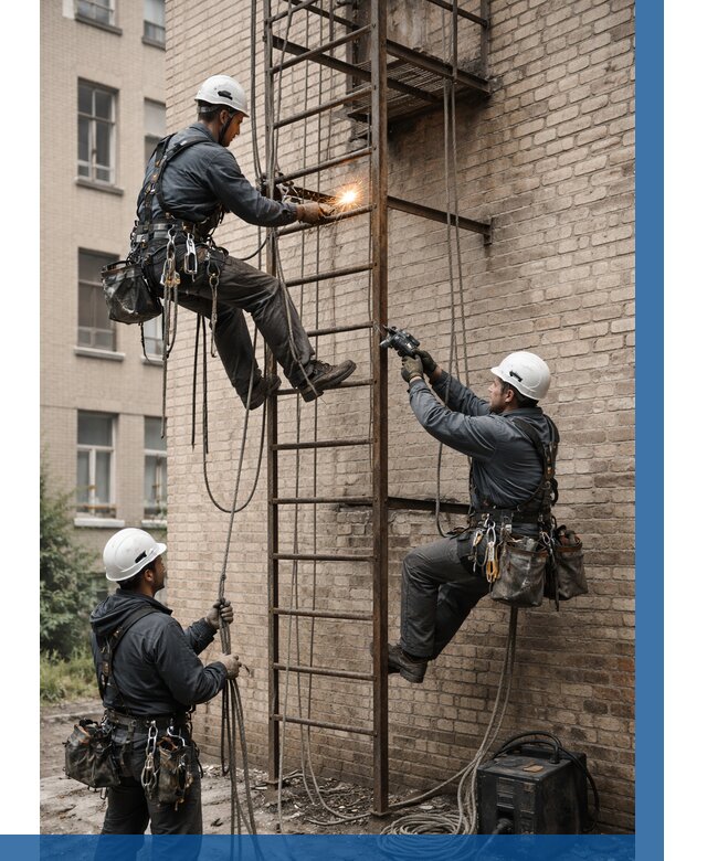 Ремонт пожарной лестницы в Воронеже от 8056 р. | ВЫСОТНИК-Врн