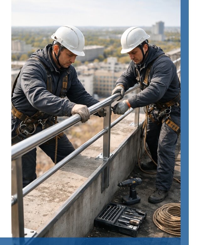 Монтаж перил на высоте в Воронеже от 2685 р. | ВЫСОТНИК-Врн