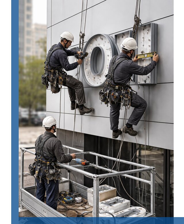 Профессиональный монтаж световых букв в Воронеже под ключ
