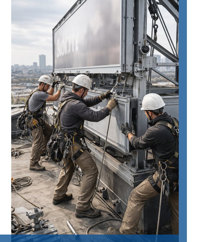 Монтаж крышной рекламной конструкции в Воронеже от 64446 р.|ВЫСОТНИК-Врн