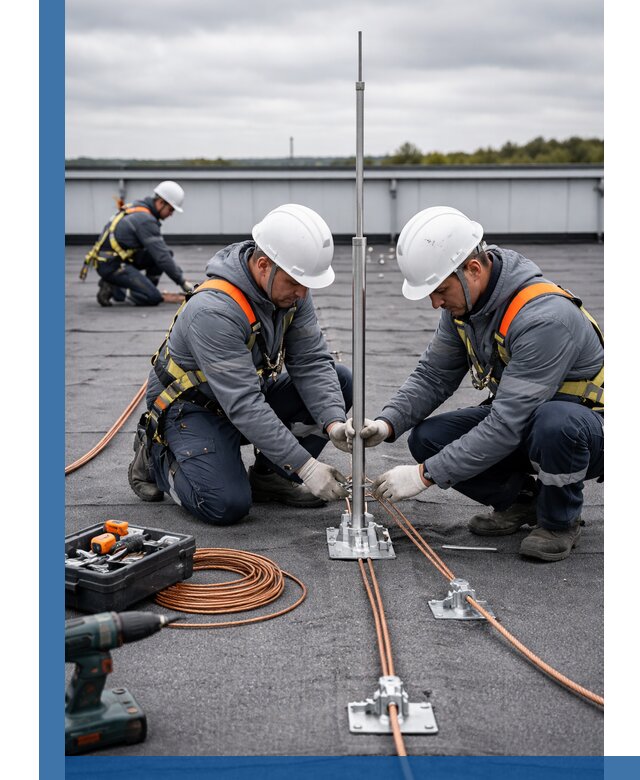 Монтаж молниезащиты на кровле в Воронеже под ключ с гарантией