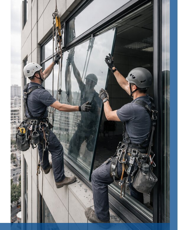 Замена стеклопакетов на высоте в Воронеже от 5908 р. | ВЫСОТНИК-Врн