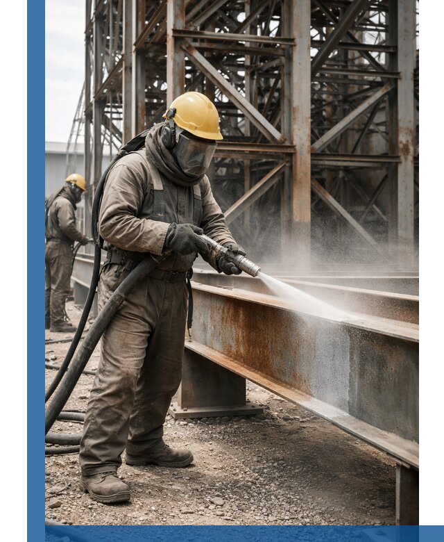 Пескоструйная очистка металлоконструкций в Воронеже промышленная