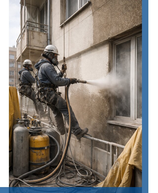 Пескоструйная очистка фасада в Воронеже от 698 р. | ВЫСОТНИК-Врн