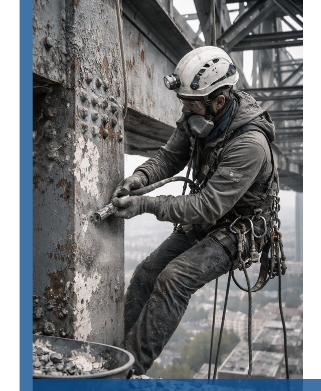 Удаление старой краски с металлических конструкций в Воронеже