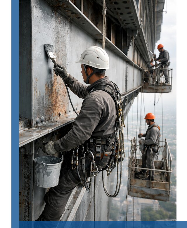 Покраска металлоконструкций на высоте в Воронеже профессионально