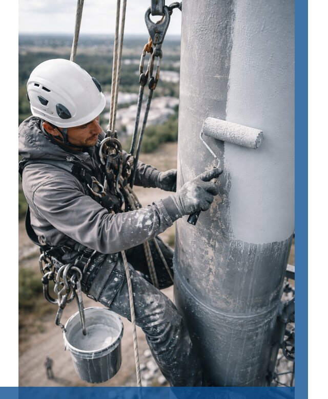 Покраска мачт связи под ключ в Воронеже от 913 р. | ВЫСОТНИК-Врн