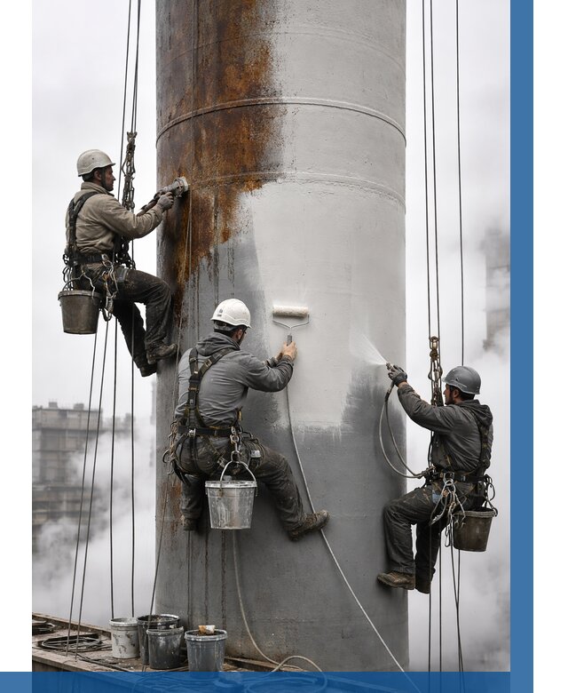 Покраска дымовых труб в Воронеже от 9130 р. | ВЫСОТНИК-Врн