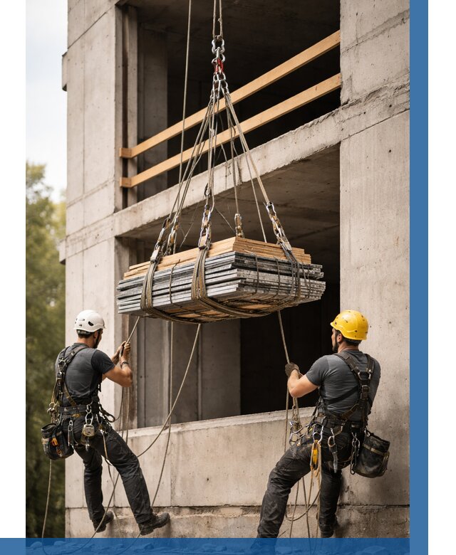 Подъем материала на этаж веревками в Воронеже от 1611 р. | ВЫСОТНИК-Врн