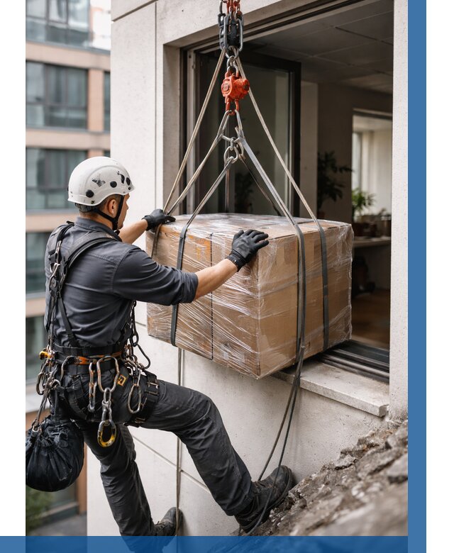 Подъем груза через окно в Воронеже от 4833 р. | ВЫСОТНИК-Врн