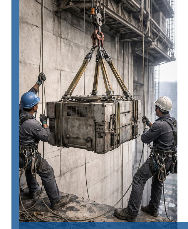 Такелажные работы на высоте, подъем и монтаж грузов в Воронеже