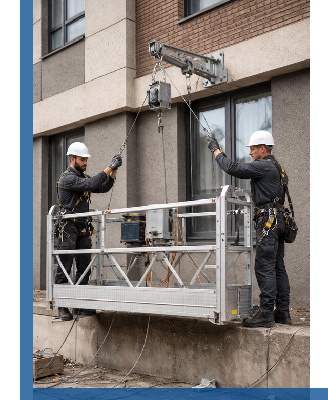 Монтаж и подъем фасадной люльки в Воронеже с гарантией безопасности