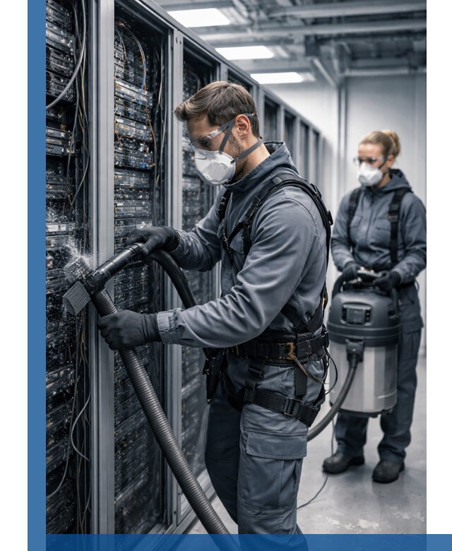 Обеспыливание серверной комнаты в Воронеже, профессиональная очистка