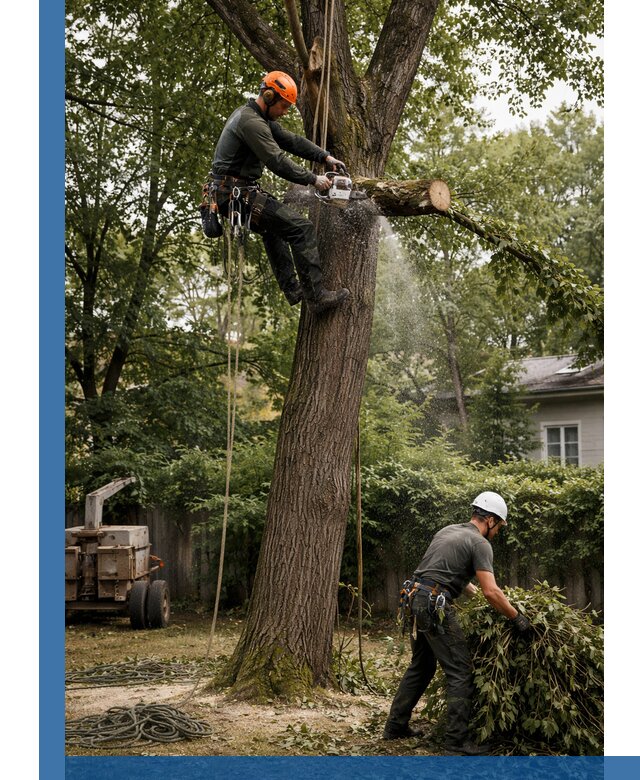 Кронирование деревьев в Воронеже, безопасная высотная обрезка