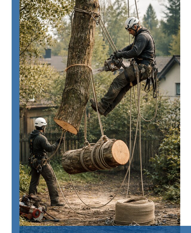 Валка деревьев частями в Воронеже, безопасно и аккуратно