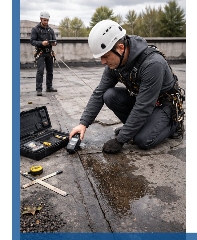 Обследование кровли на протечки и выявление дефектов в Воронеже