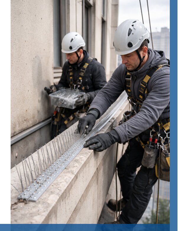 Установка шипов от птиц в Воронеже от 913 р. | ВЫСОТНИК-Врн